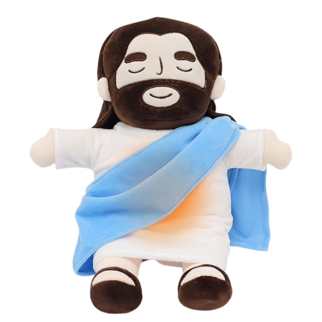 Breathing Jesus Plush Doll – Calming Bedtime Toy for Kids