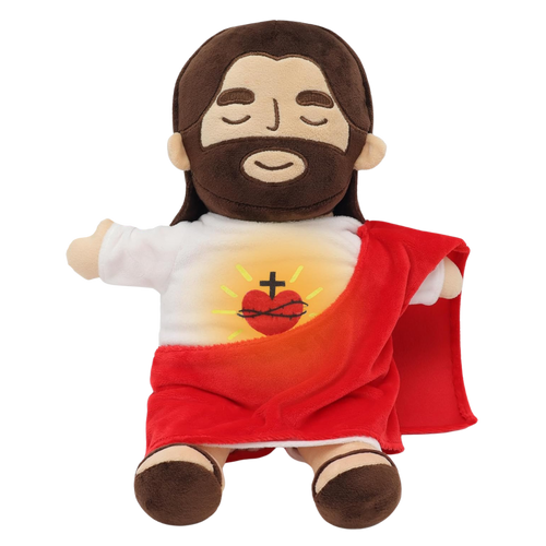 Breathing Jesus Plush Doll – Calming Bedtime Toy for Kids