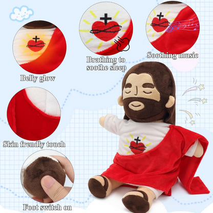 Breathing Jesus Plush Doll – Calming Bedtime Toy for Kids