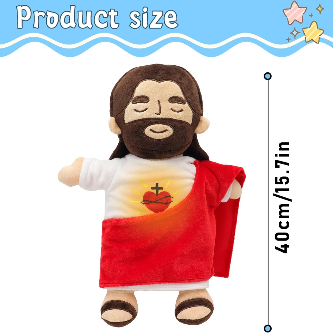 Breathing Jesus Plush Doll – Calming Bedtime Toy for Kids